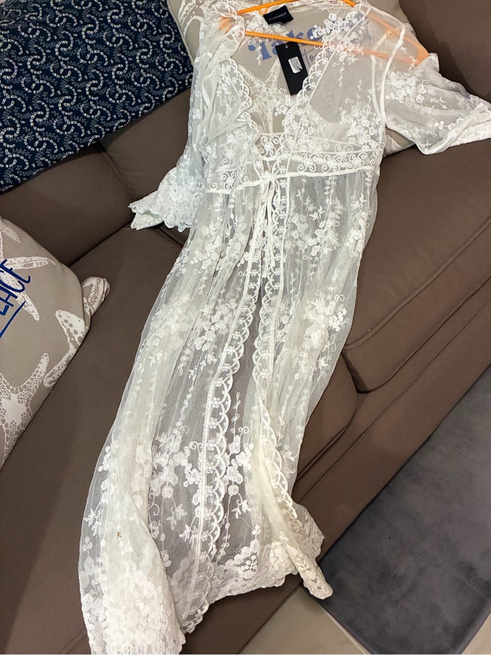 Lacy robe/beach coverup.